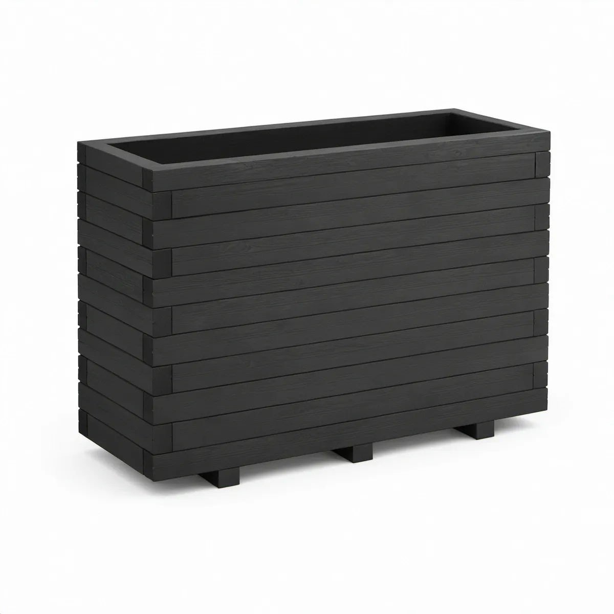 Black Polypropylene Raised Garden Planter Box, 100 x 40 x 70 cm